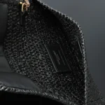 ICARE IN RAFFIA BLACK
