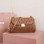 Miu Miu Matelassé Nappa Leather Shoulder Bag