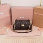 Miu Miu Matelassé Nappa Leather Shoulder Bag(1)