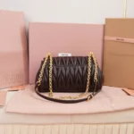 Miu Miu Matelassé Nappa Leather Shoulder Bag(1)
