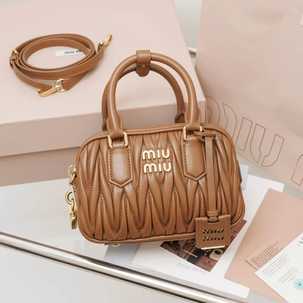 Miu Miu Arcadie Matelassé Nappa Leather Bag