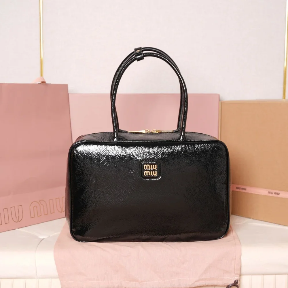Miu Miu Beau Naplak Patent Leather Bag