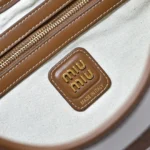 Miu Miu Ivy Canvas and Leather Bag
