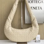 Bottega Veneta Cream Intrecciato Woven Nappa Leather Small Hobo Bag