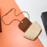 Saint Laurent mini Manon in raffia