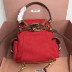 Miu Miu Canvas and Leather Backpack