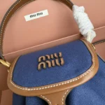 Miu Miu Canvas and Leather Backpack