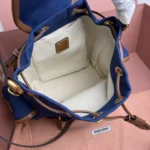 Miu Miu Canvas and Leather Backpack