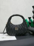 Miu Miu Wander matelassé nappa leather hobo bag